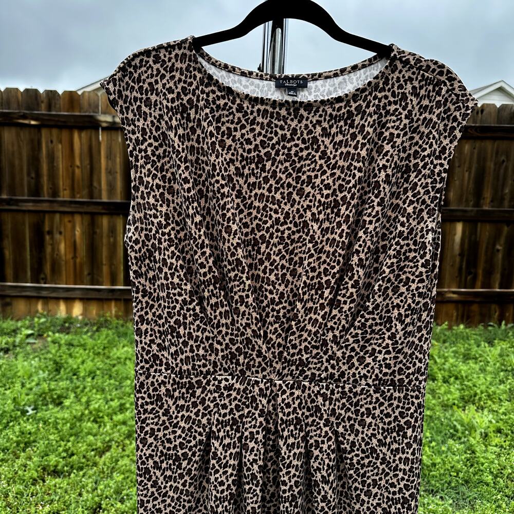 Talbots animal print dress size Medium - Picture 3 of 5
